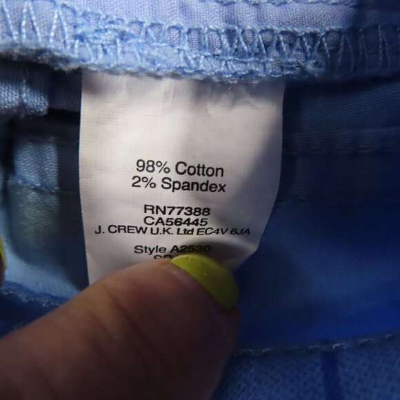 J Crew Factory Jeans Womens 26 Ankle Toothpick Blue Chevron Twill Stretch NEW - Picture 8 of 12
